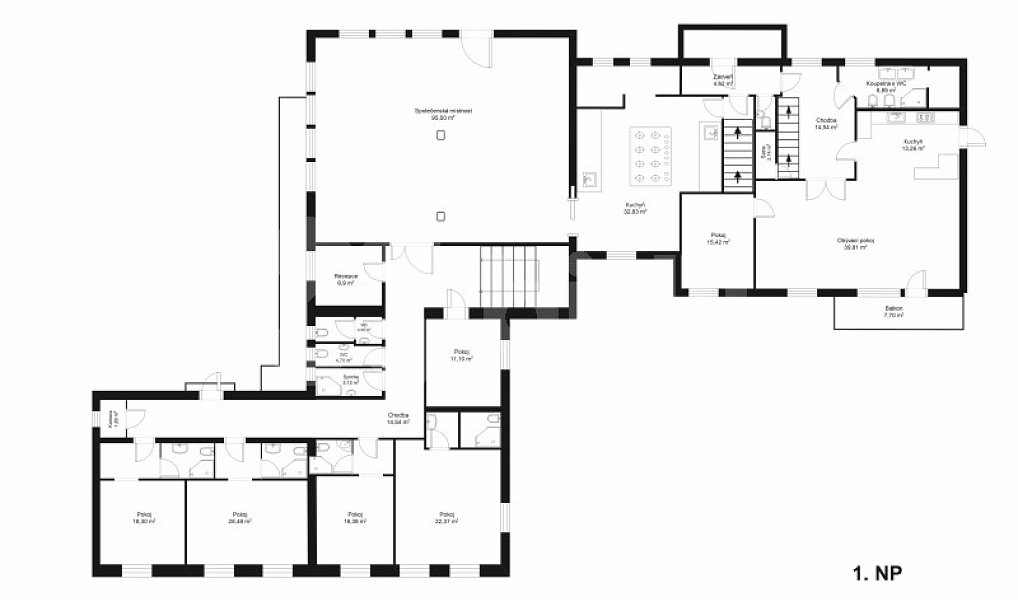 Prodej ubytovacího objektu 1 350 m², Želetava – náhled fotky 30