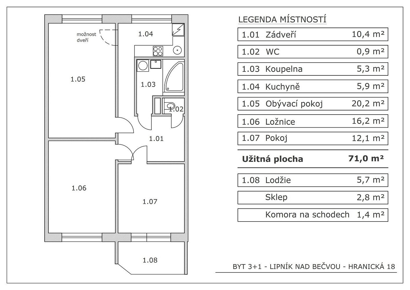 Prodej bytu 3+1 71 m² – fotografie 5