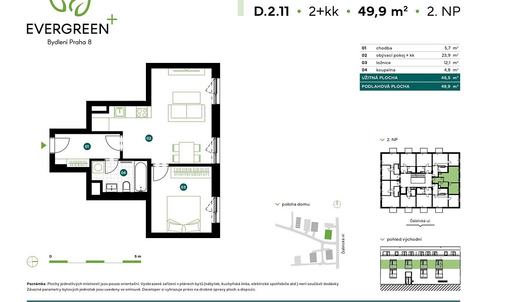 Prodej bytu 2+kk 50 m², Praha – náhled fotky 2