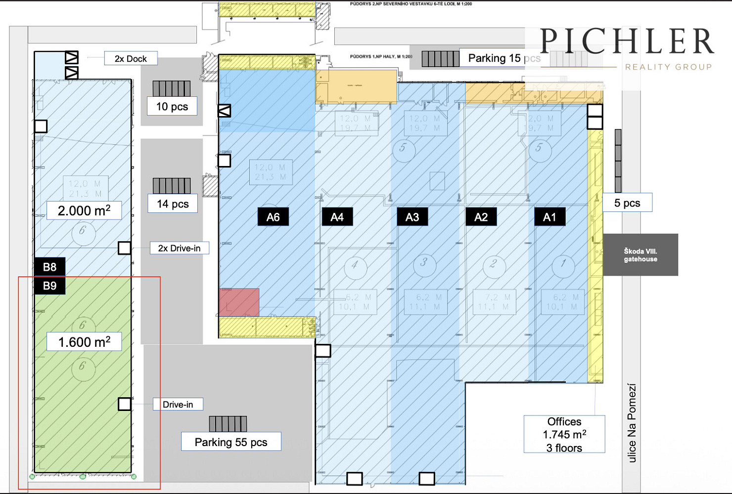 Pronájem výrobních prostor 1 600 m² – fotografie 2