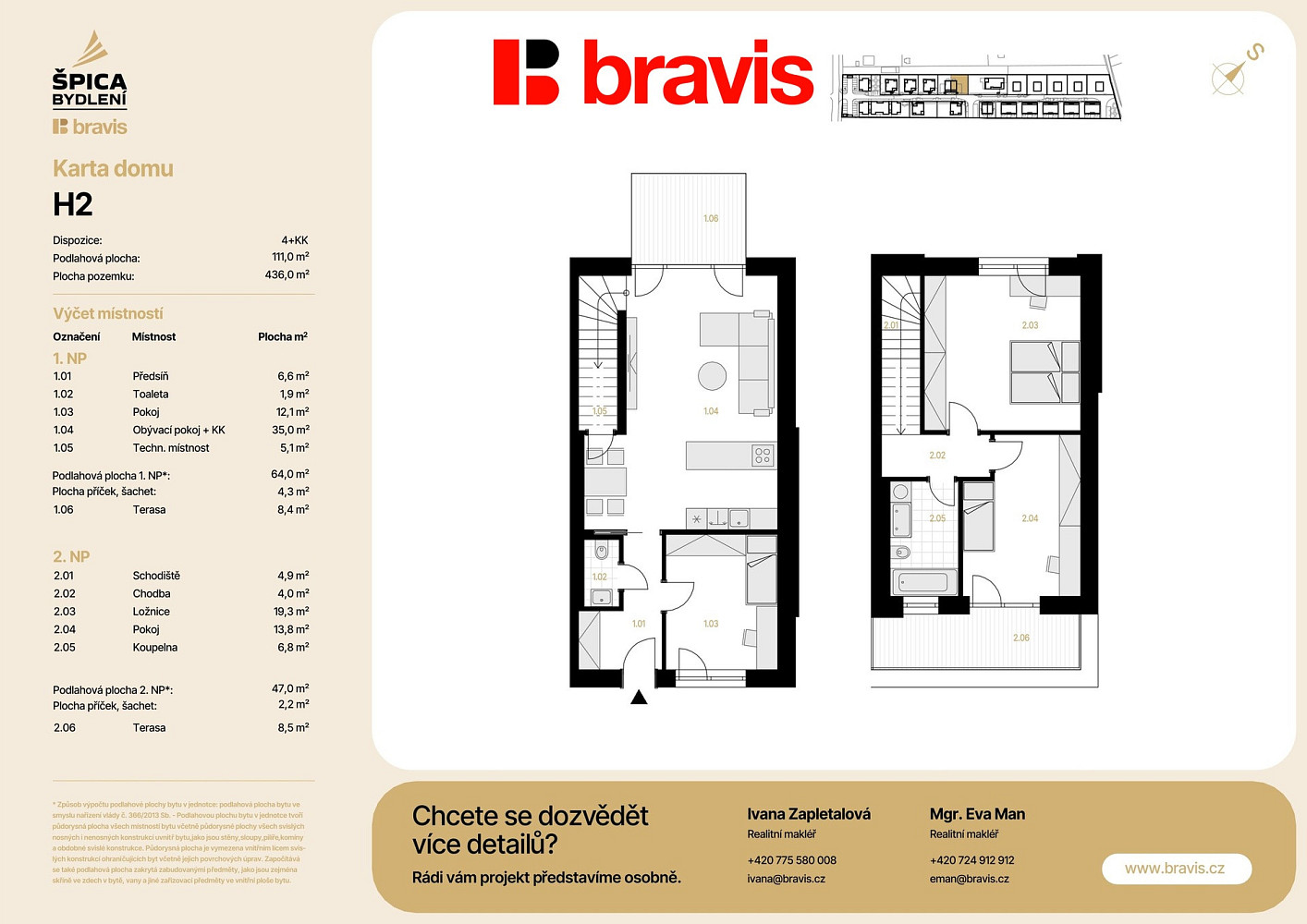Prodej domu 111 m² s pozemkem 436 m²