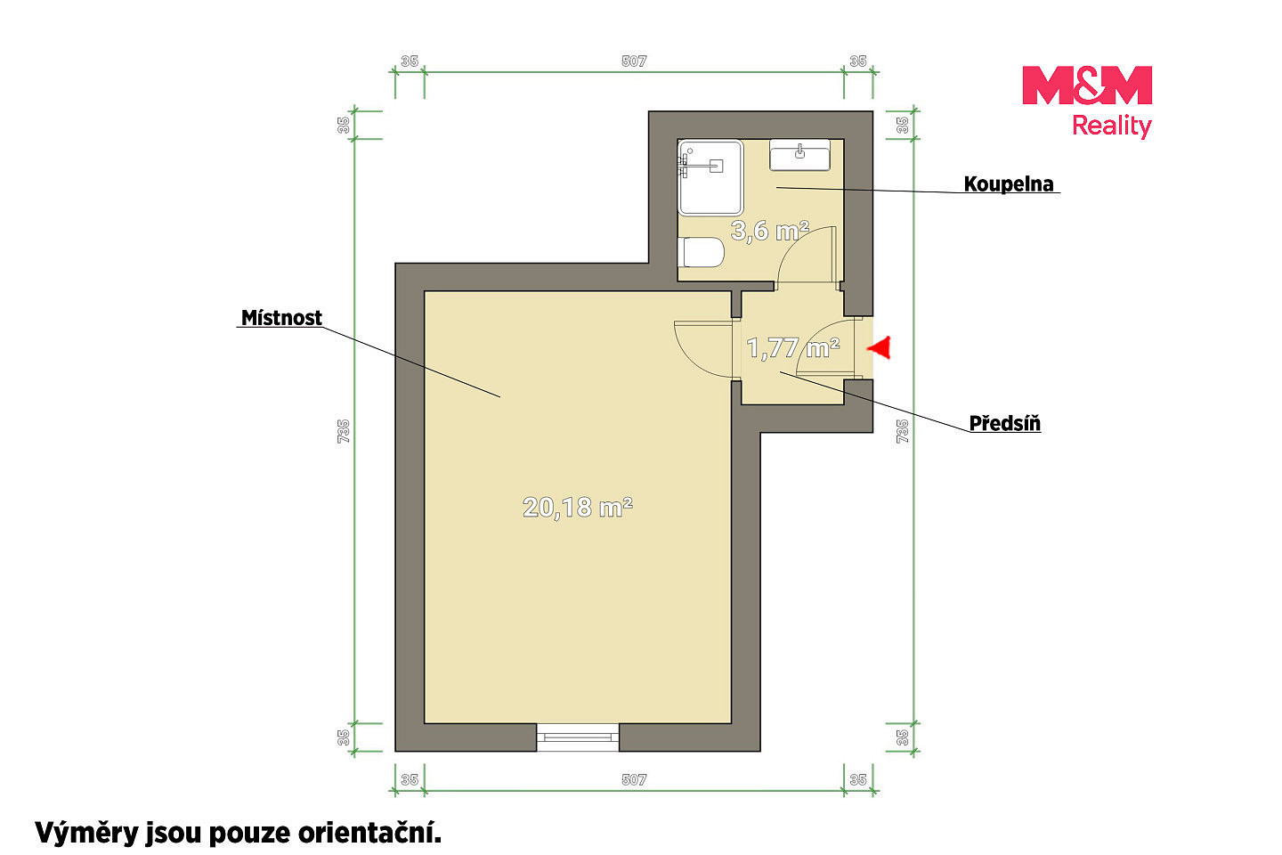 Prodej bytu 1+kk 26 m² – fotografie 2