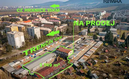 Prodej komerčního pozemku 2 749 m², Nová Dubnica, Ilava, Slovensko