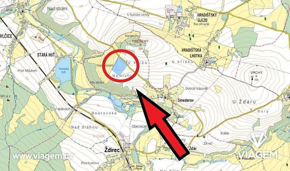 Prodej pole 20 080 m², Ždírec – náhled fotky 4