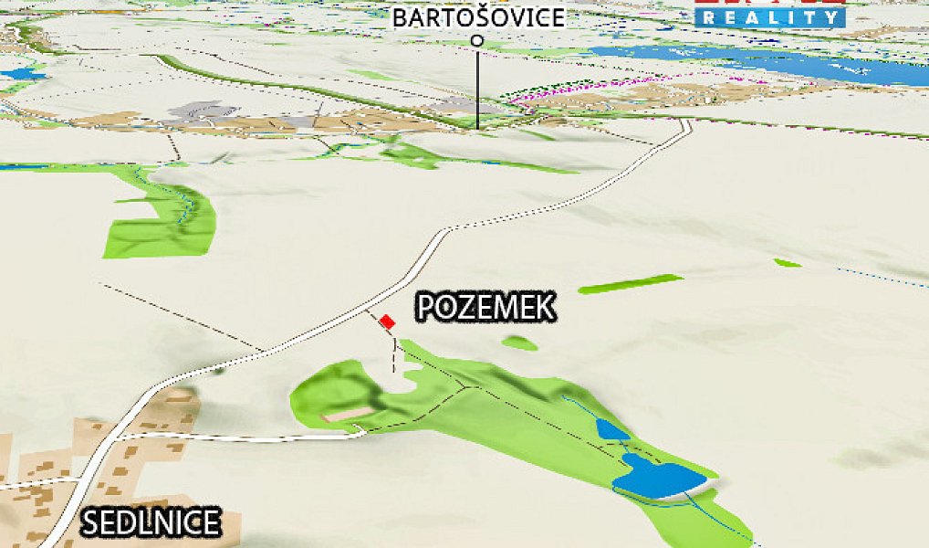 Prodej pole 1 134 m², Bartošovice – náhled fotky 5