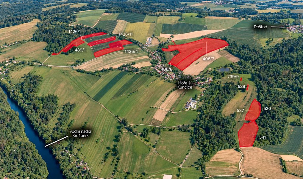 Prodej pozemku, 813622 m², Hořejší Kunčice, Opava, Jakartovice