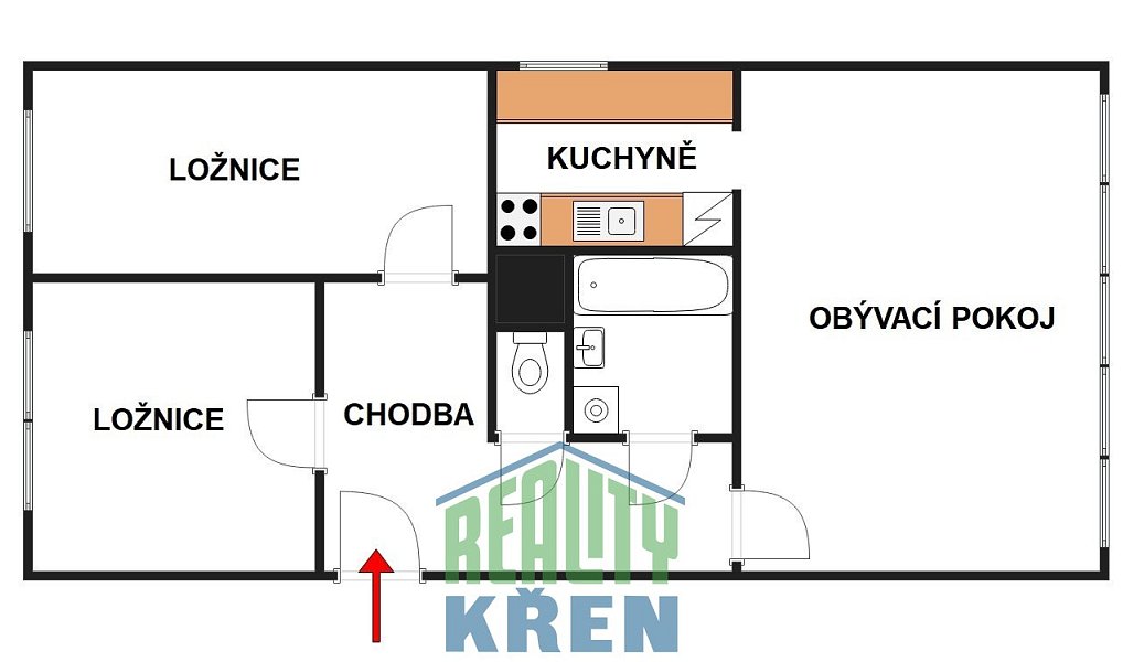 Prodej bytu 3+1 68 m², Kladno – náhled fotky 3
