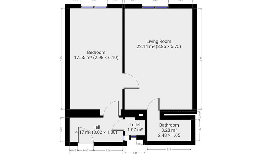 Pronájem bytu 2+kk 47 m², Praha – náhled fotky 18
