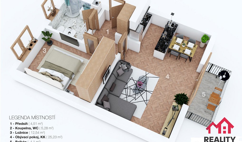 Prodej bytu 2+kk 45 m², Červená Voda – náhled fotky 6