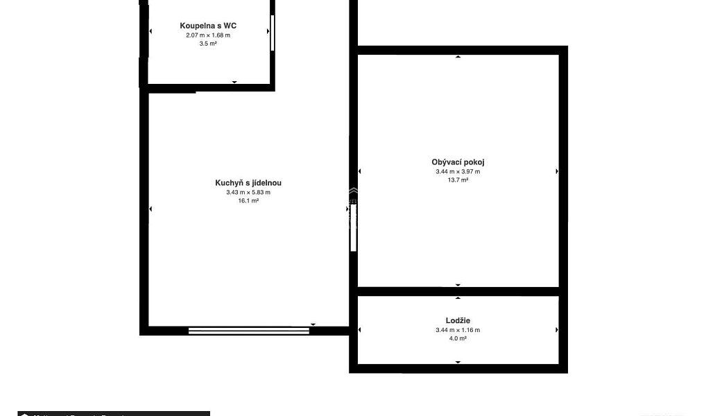 Pronájem bytu 1+1 33 m², Chomutov – náhled fotky 7
