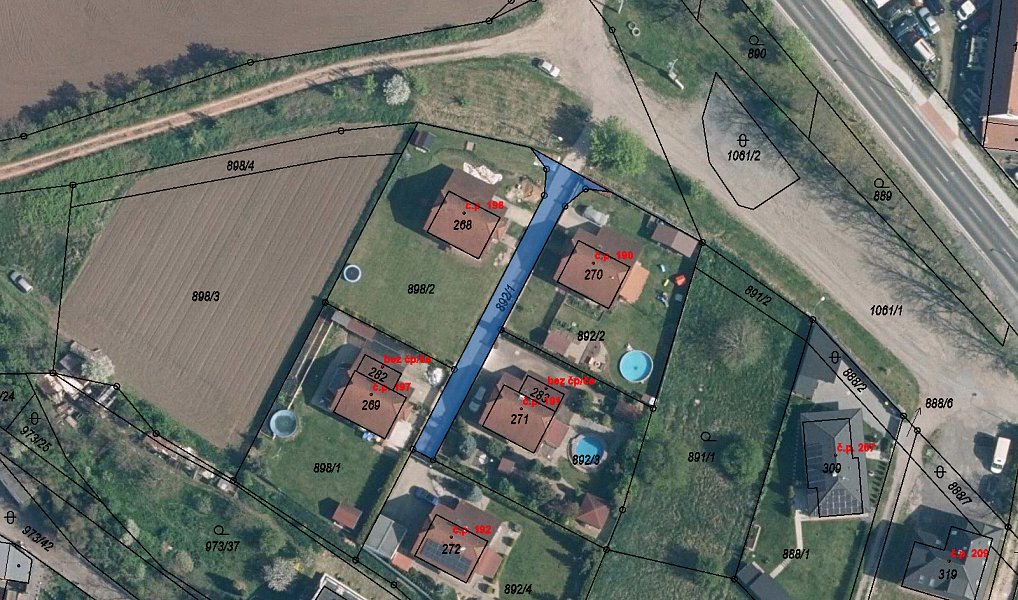Prodej pozemku 242 m², Nová Ves – fotka 1 z 4