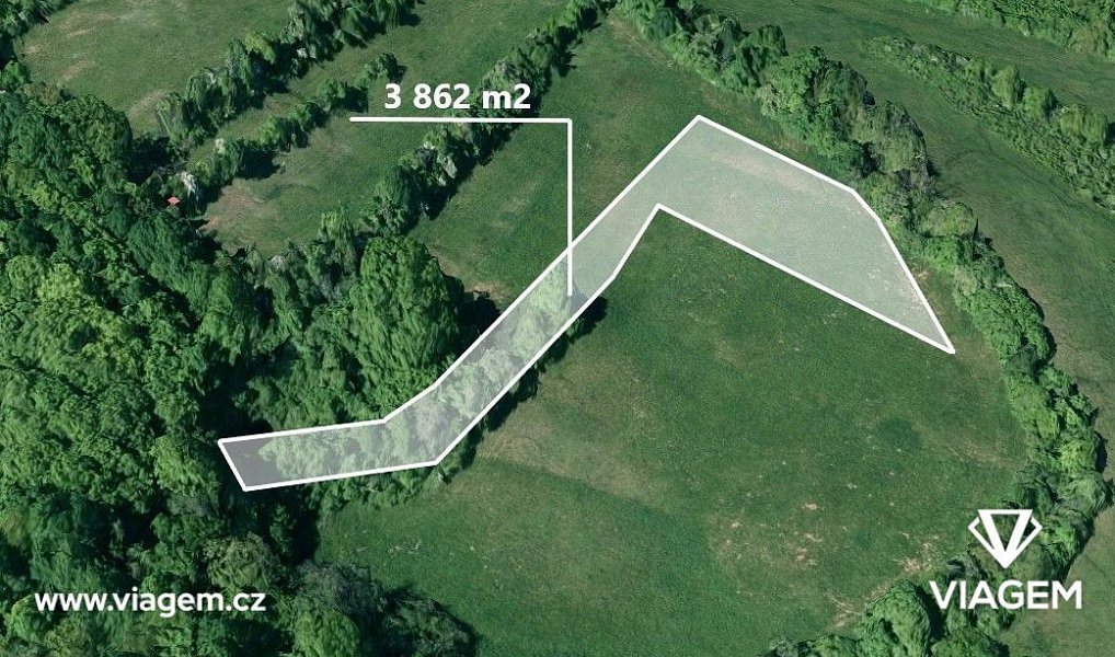 Prodej pole 3 862 m², Tišnov – fotka 1 z 5