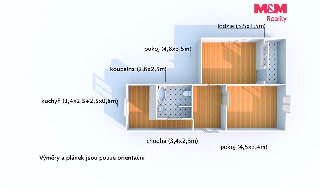 Prodej bytu 2+1 59 m², Rovná – náhled fotky 15