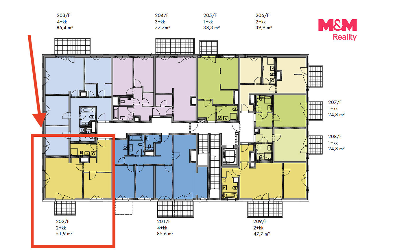 Prodej bytu 2+kk 52 m² – fotografie 4