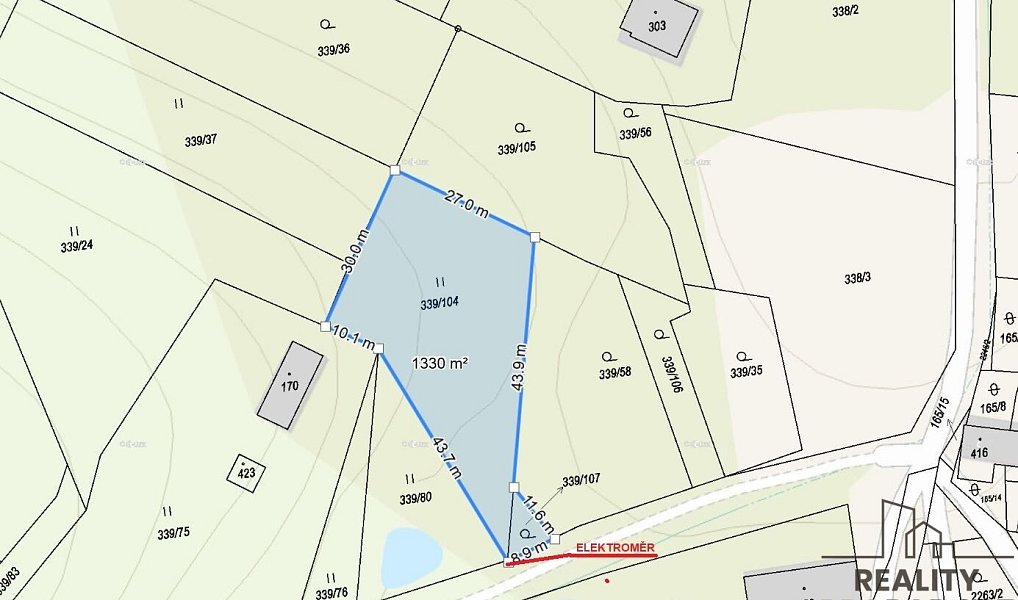 Prodej stavebního pozemku 1 342 m², Horka II – náhled fotky 5