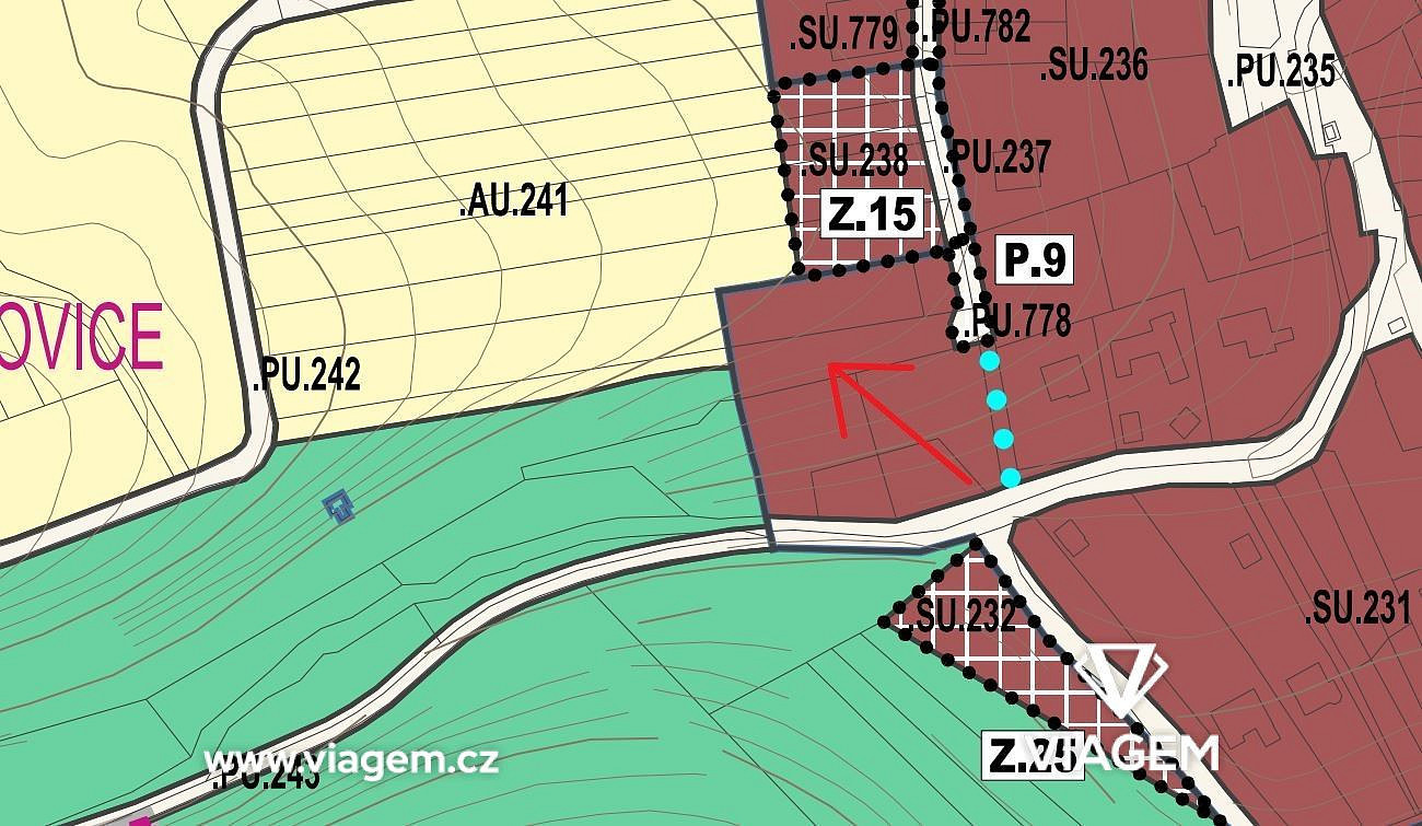 Stavební - bydlení 1 972 m², Podíl 33 % o výměře 651 m² – pohled 3