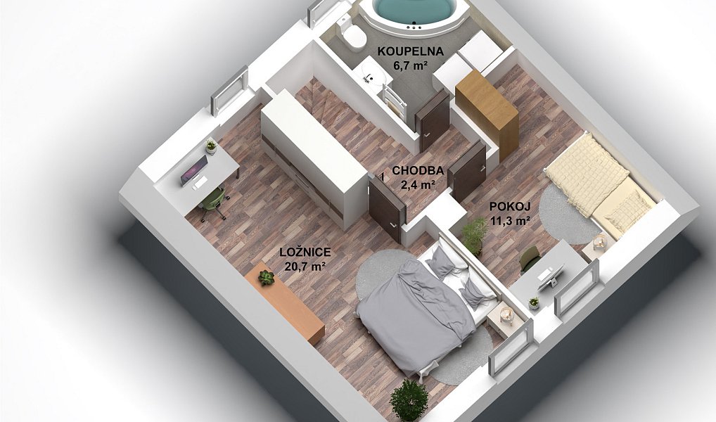 Pronájem domu 86 m² s pozemkem 688 m², Kuřim – náhled fotky 16