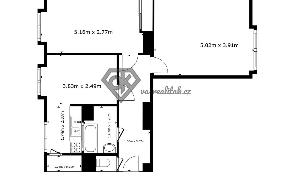 Prodej bytu 3+kk 60 m², Králíky – náhled fotky 2