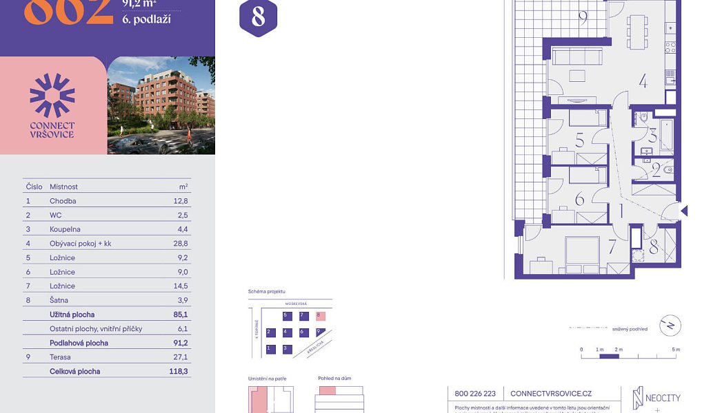 Prodej bytu 4+kk 85 m², Praha – náhled fotky 4