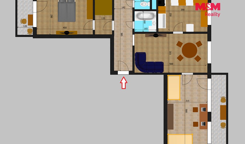 Prodej bytu 3+1 73 m², Kutná Hora – náhled fotky 3
