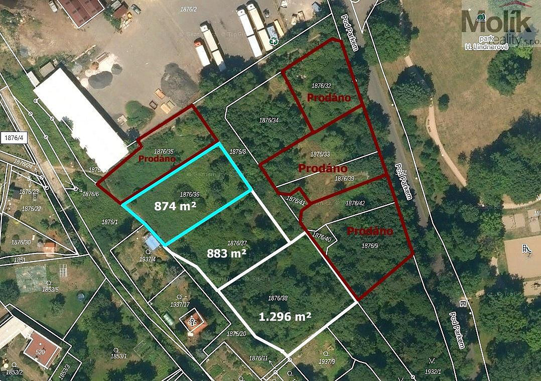 Prodej stavebního pozemku 874 m²