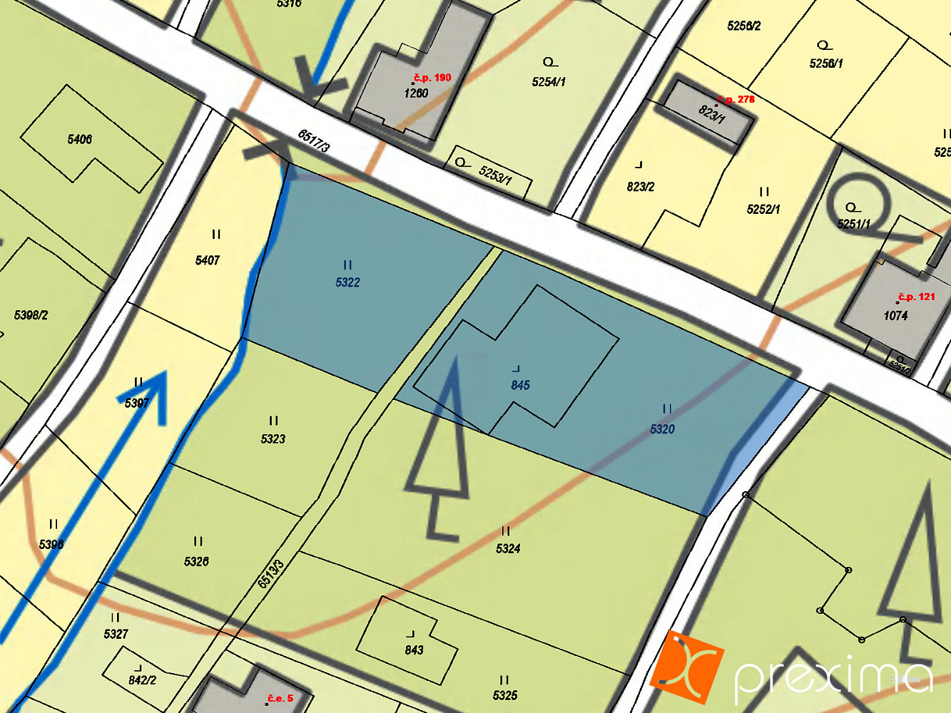 Prodej stavebního pozemku 2 325 m² – fotografie 3