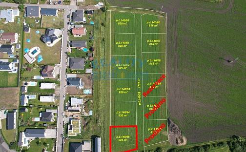 Prodej stavebního pozemku 922 m², Kolomuty, okres Mladá Boleslav
