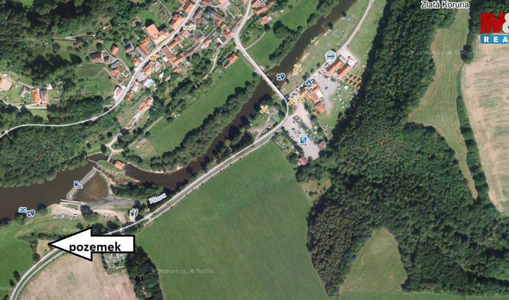 Prodej pozemku 1 054 m², Zlatá Koruna – náhled fotky 9