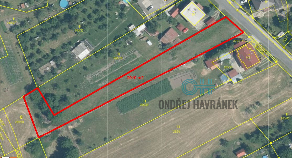 Prodej stavebního pozemku 2 010 m²