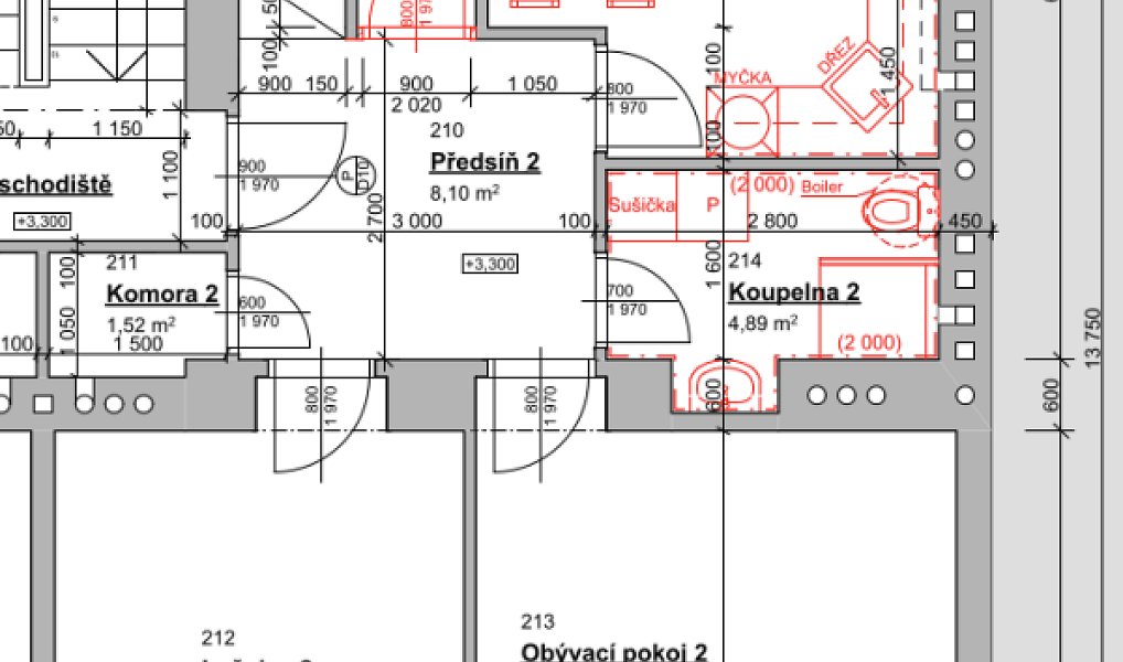 Pronájem bytu 3+1 86 m², Jičín – náhled fotky 2