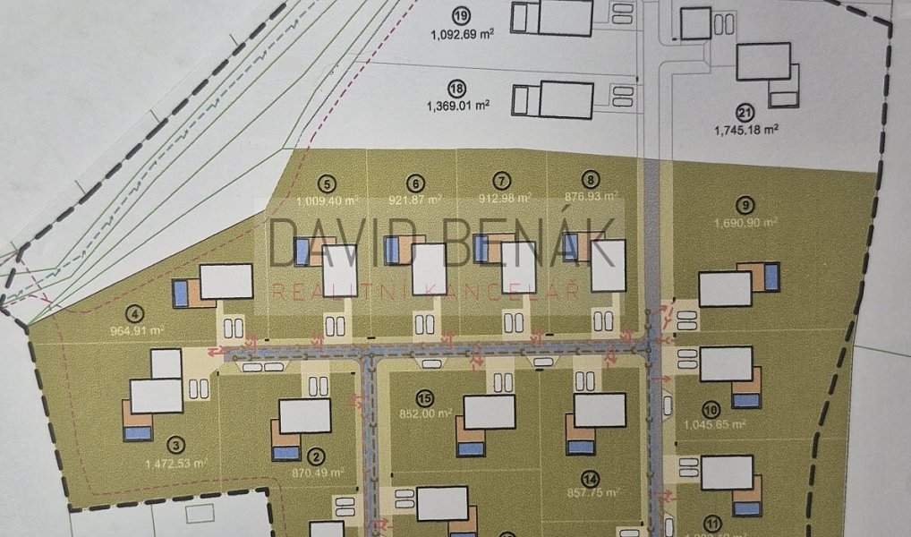 Prodej stavebního pozemku 850 m², Sezemice – náhled fotky 4
