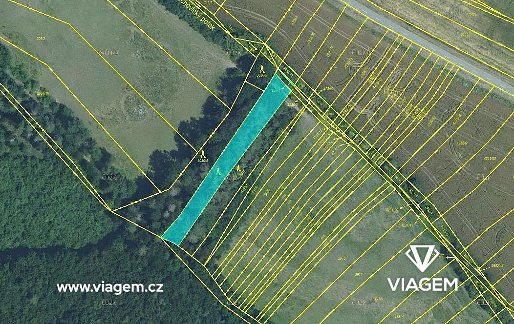 Les 1 249 m², Podíl 50 % o výměře 625 m² – pohled 2