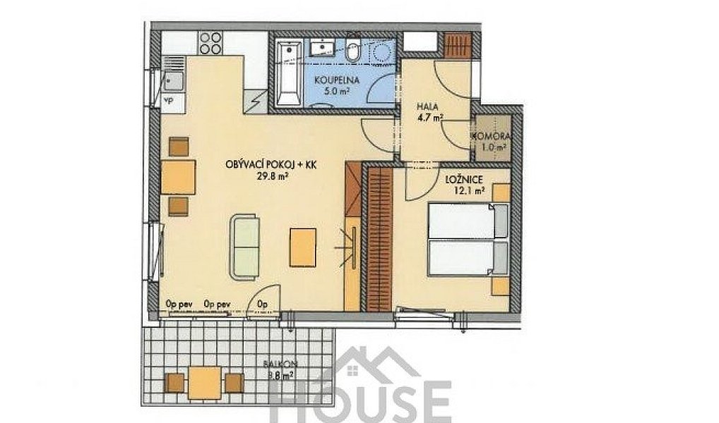 Prodej bytu 2+kk 55 m², Praha – náhled fotky 3