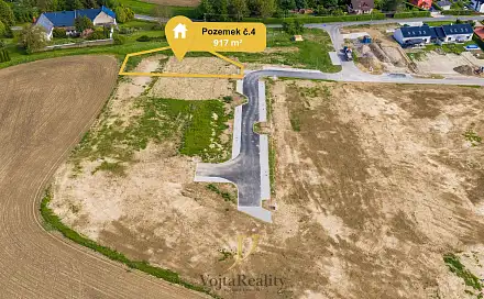 Prodej stavebního pozemku 917 m², Komárov, okres Olomouc