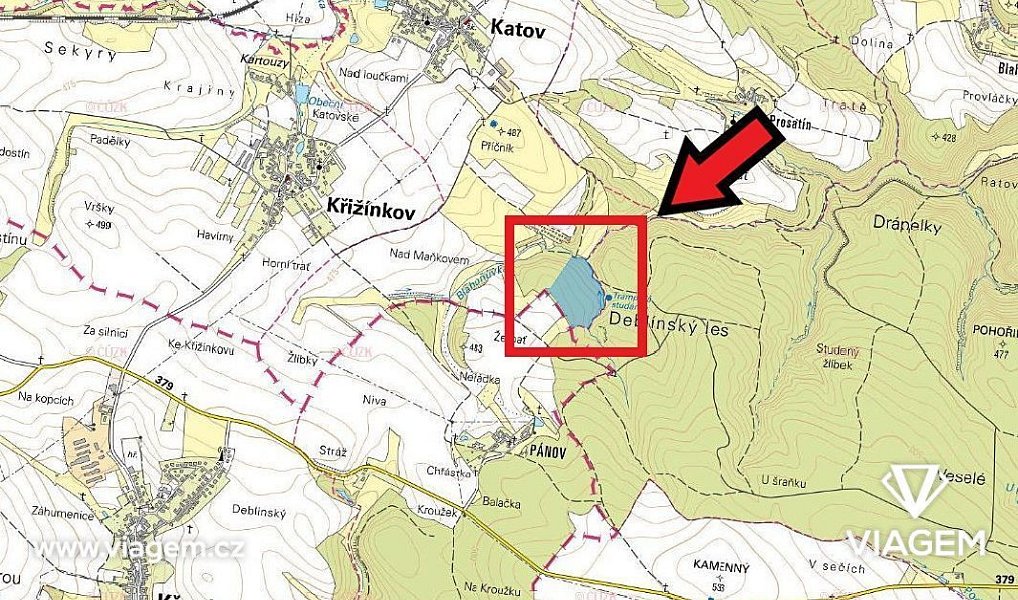 Prodej lesa 3 762 m², Katov – náhled fotky 3