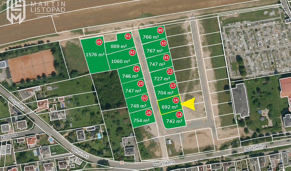 Prodej stavebního pozemku 692 m², Bludov – náhled fotky 2