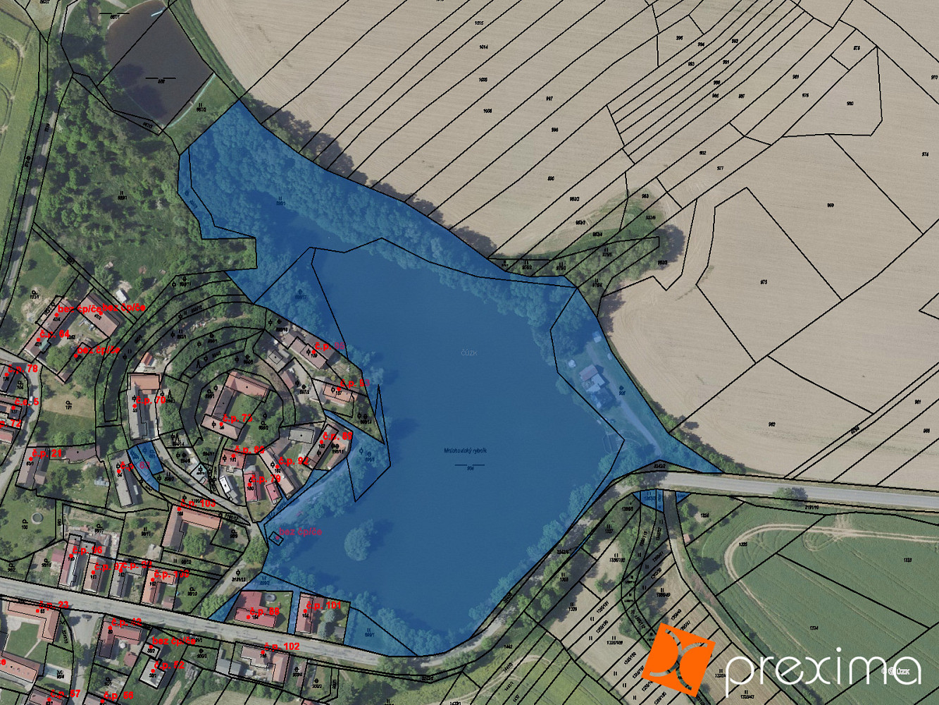 Prodej vodní plochy 879 m²