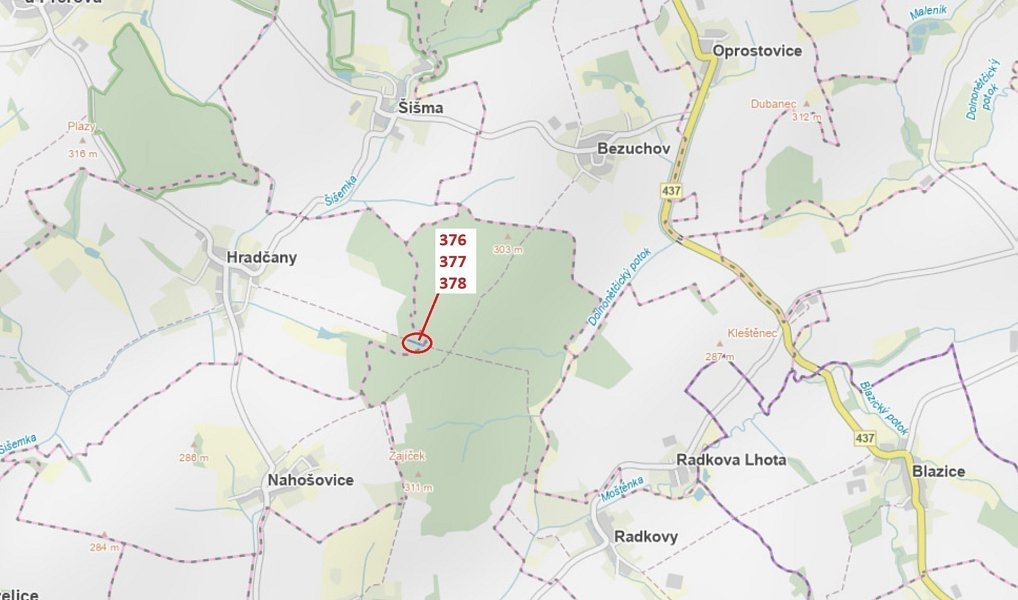 Dražba lesa, 1703 m², Přerov, Šišma