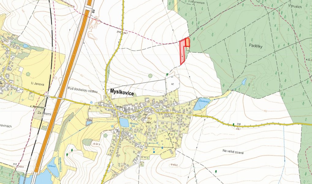 Prodej pole 10 453 m², Myslkovice – náhled fotky 2