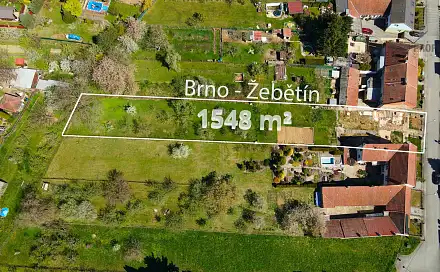 Prodej stavebního pozemku 1 548 m², Brno - Žebětín