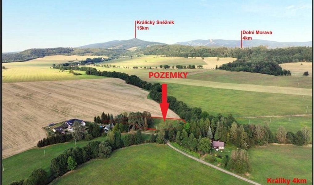 Prodej stavebního pozemku 1 498 m², Králíky – náhled fotky 3