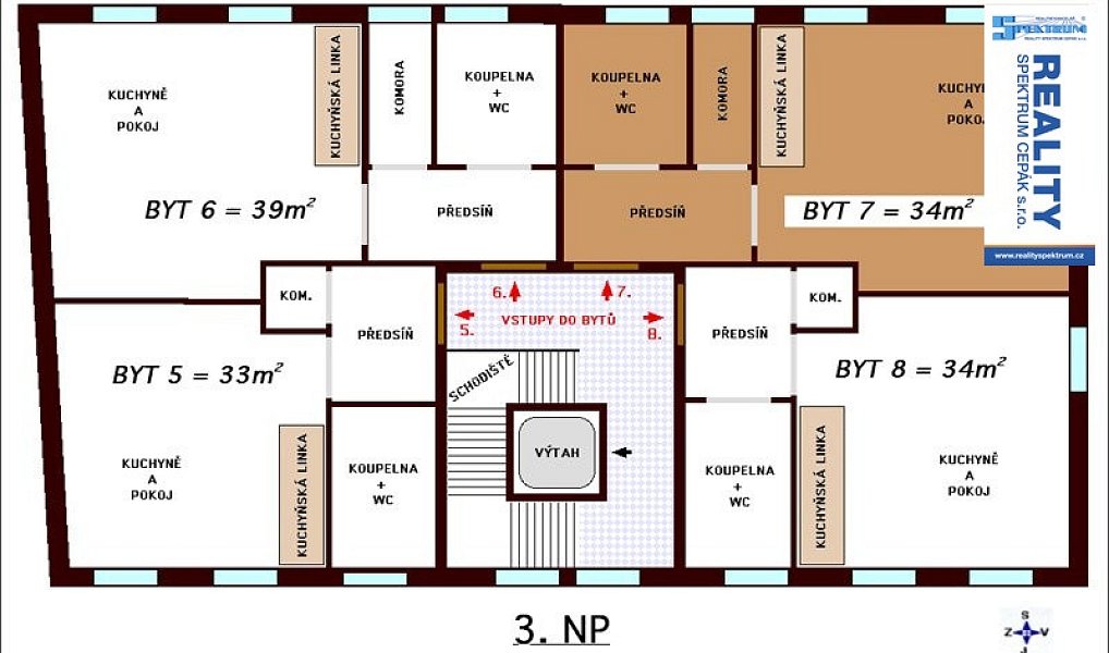 Pronájem bytu 1+kk 34 m², České Budějovice – náhled fotky 8