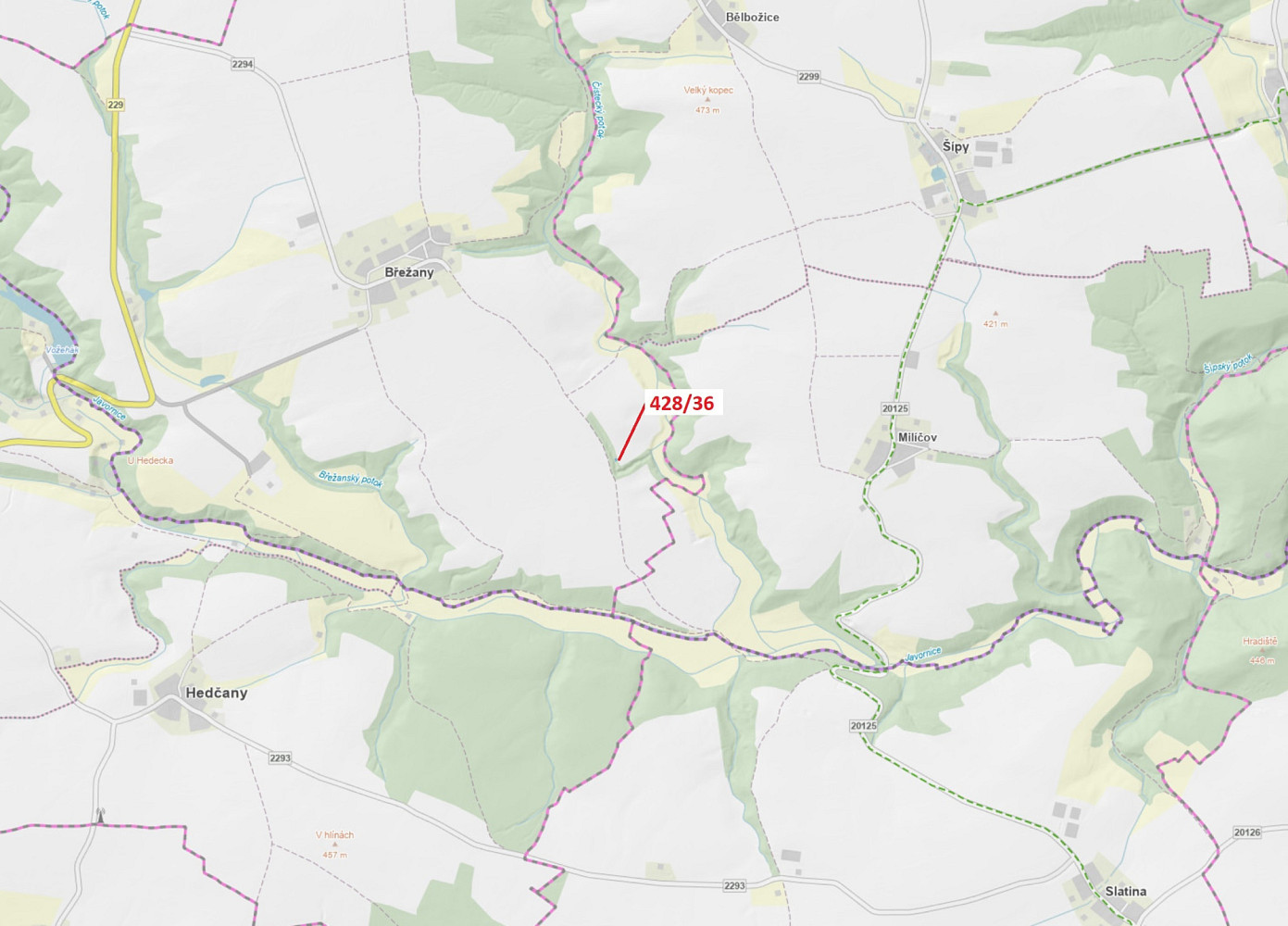 Dražba lesa 68 m²