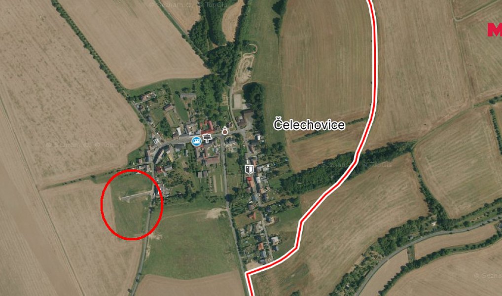 Prodej stavebního pozemku 1 410 m², Čelechovice – náhled fotky 2
