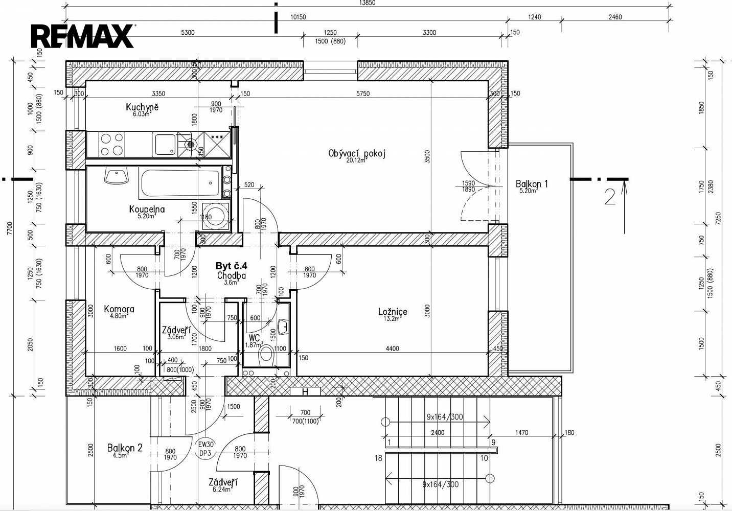 Pronájem bytu 2+kk 64 m² – fotografie 2