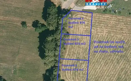 Prodej stavebního pozemku 2 629 m², Cehnice - Dunovice, okres Strakonice
