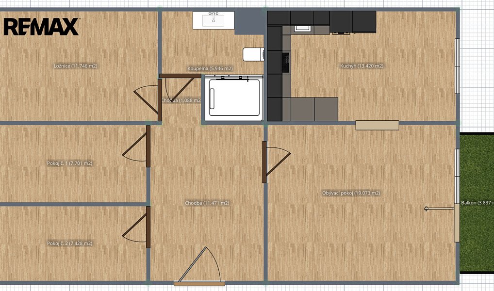 Prodej bytu 4+1 77 m², Teplice – náhled fotky 24