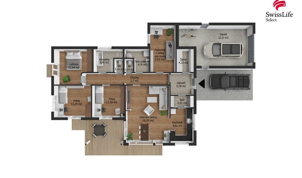 Prodej domu 126 m² s pozemkem 555 m², Vejprnice – náhled fotky 5