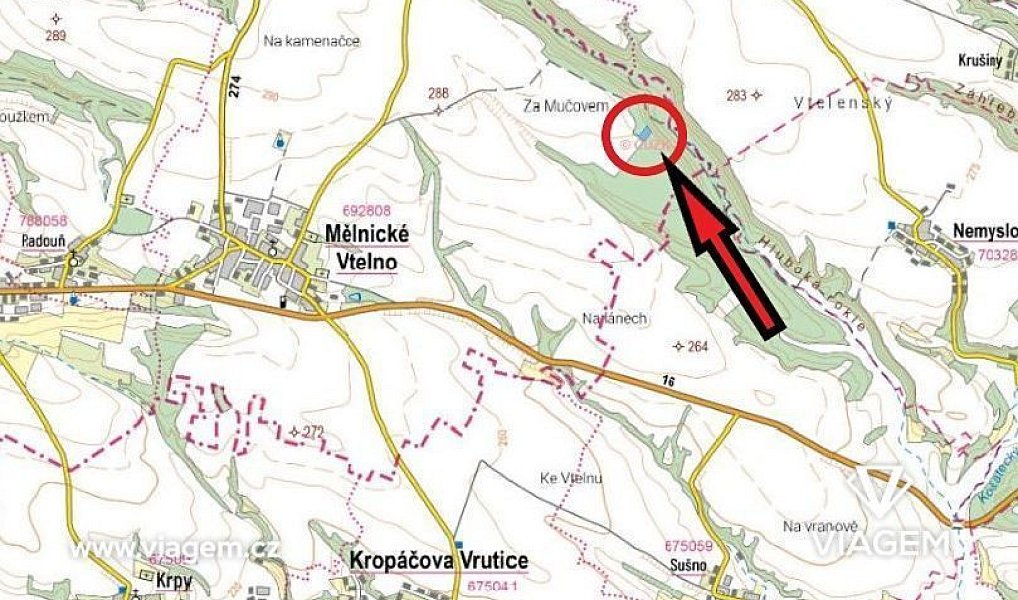 Prodej lesa 980 m², Mělnické Vtelno – náhled fotky 4