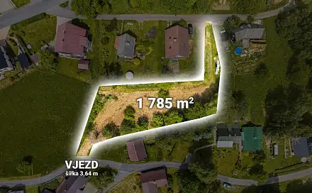 Prodej stavebního pozemku 1 785 m², Vysoké nad Jizerou, okres Semily